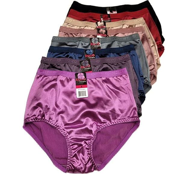 Coco Secret Women Satin High Waist Light Tummy Control Full Coverage Brief Panty 6 PACK