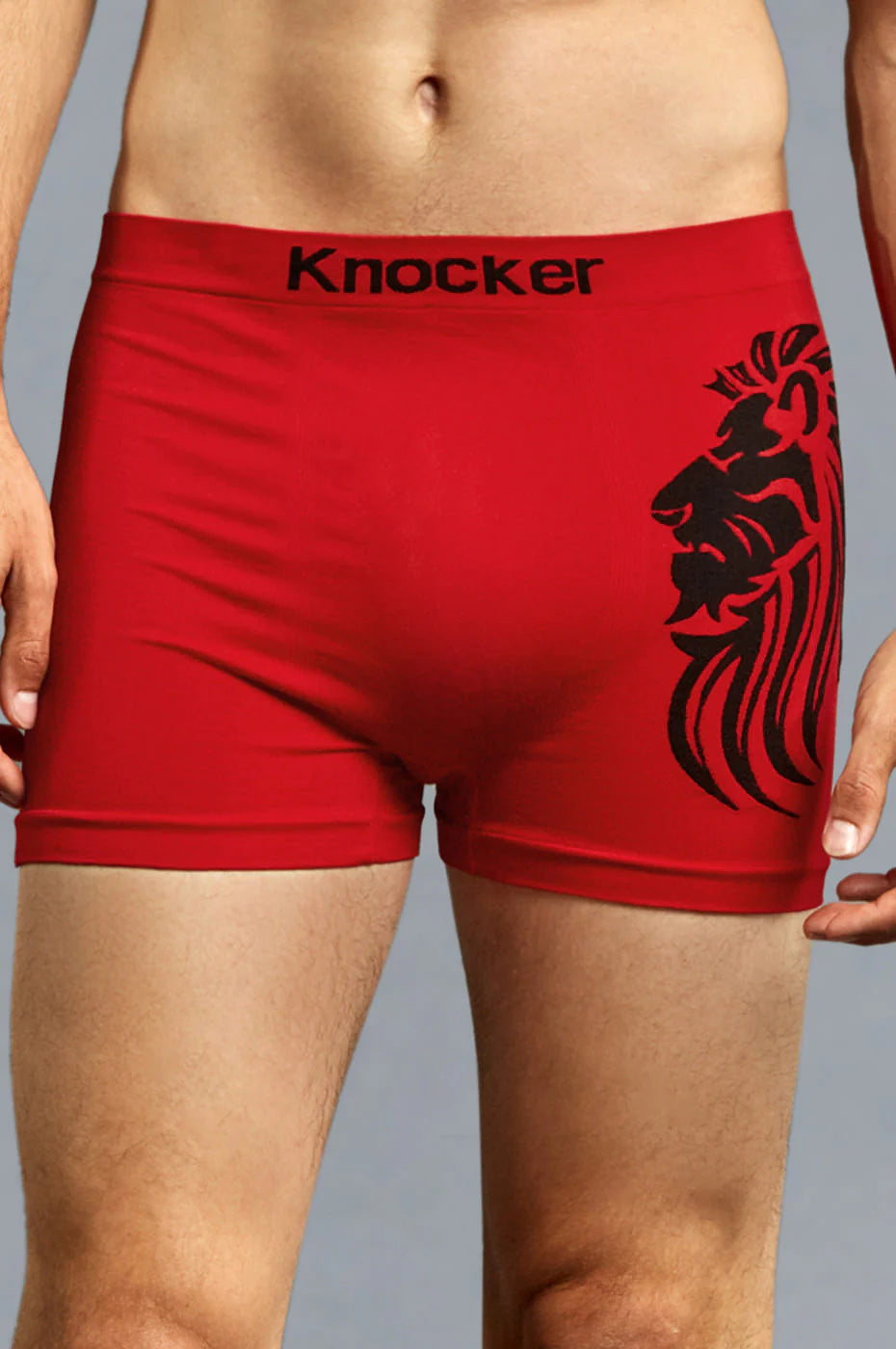 Knocker Men's Seamless Boxer Brief Stretchable Underwear 6 pcs, Assorted Colors