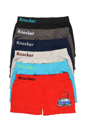 KNOCKER Boy's Pack of 6 Seamless Microfiber Boxer Briefs