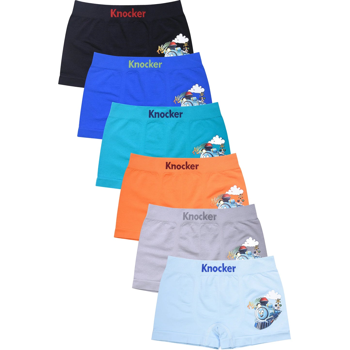 KNOCKERS Boy's Pack of 6 Seamless Microfiber Boxer Briefs