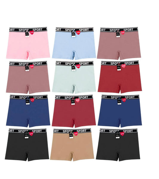 Womens Cotton Boy Shorts Underwear Boxer Briefs High Waisted Panties for Lady Girls 6 Pack