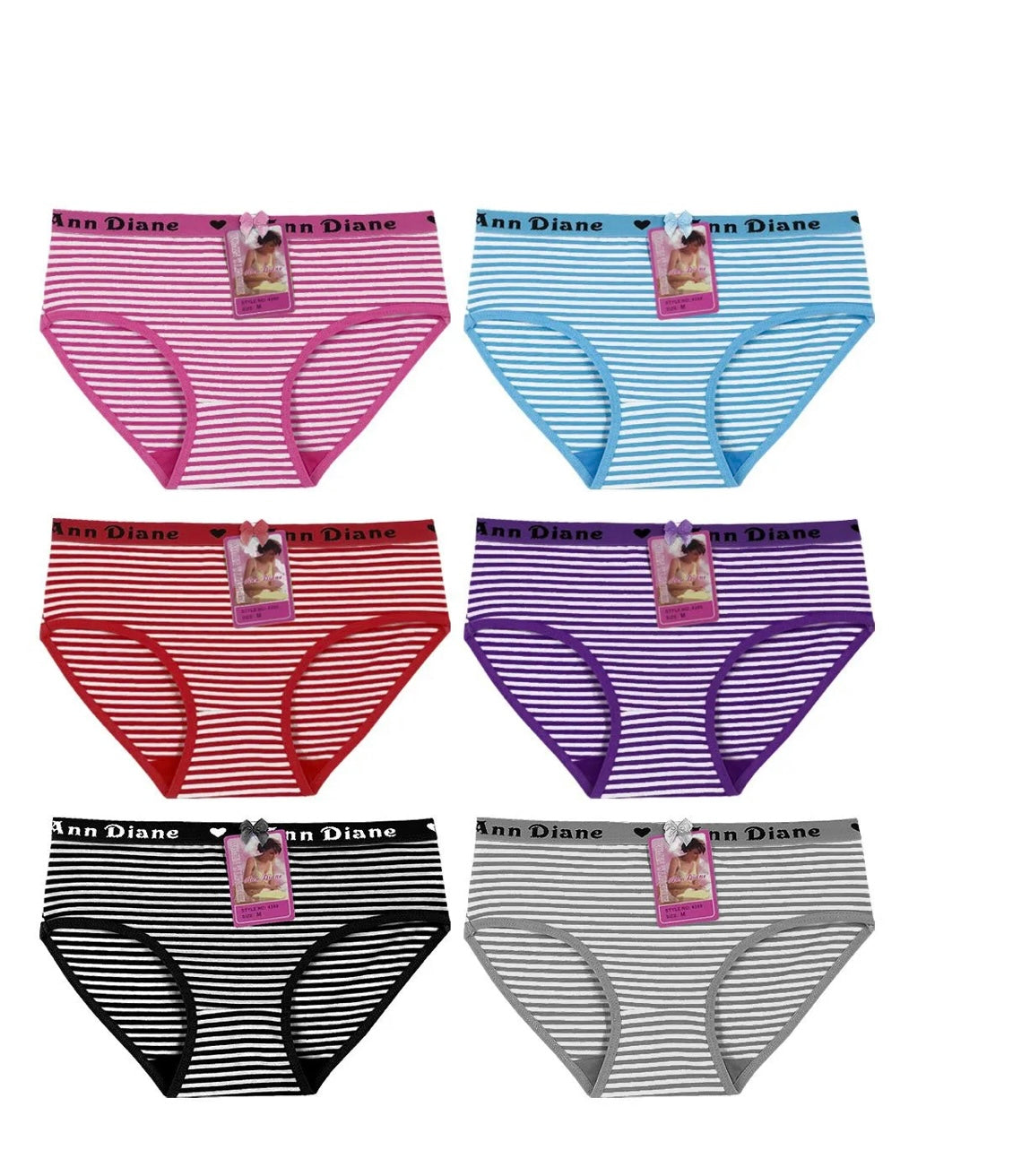 Women’s Underwear Soft Cotton Hipster Panties 6 Pack