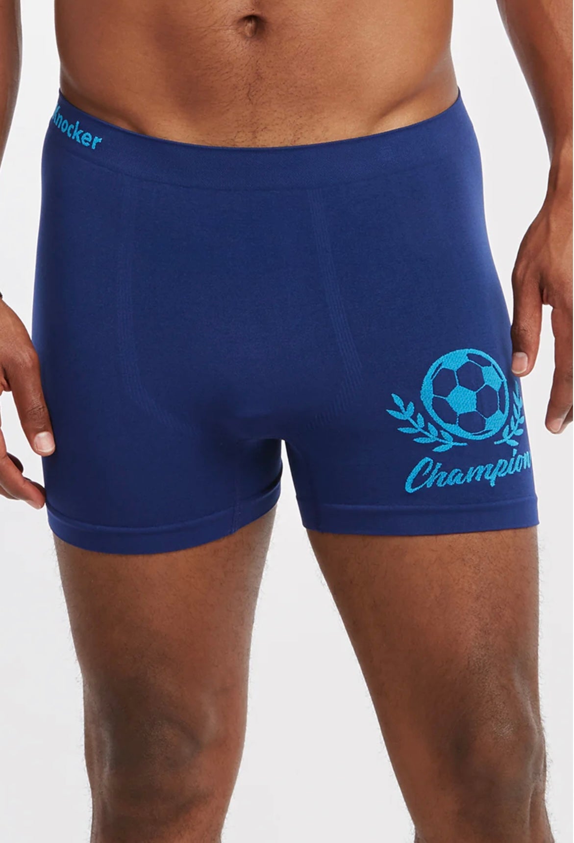 Knocker Men's Seamless Boxer Brief Stretchable Underwear 6 pcs, Assorted Colors