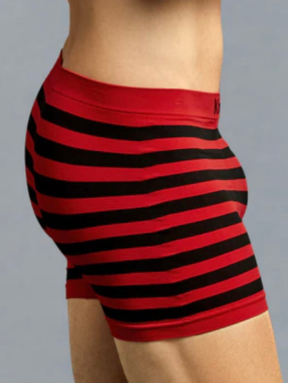 Knocker Men's Seamless Boxer Brief Stretchable Underwear 6 pcs, Assorted Colors