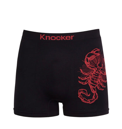 Knocker Men's Seamless Boxer Brief Stretchable Underwear 6 pcs, Assorted Colors