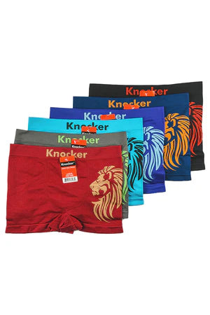 Knocker Fit Boxer Briefs Junior Boy Seamless Boyshorts 6 PACK