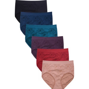 SOFRA LADIES SEAMLESS BRIEF PANTY 6 PACK