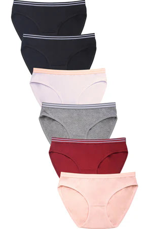 MAMIA LADIES COTTON BIKINI PANTY 6 PACK
