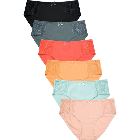 MAMIA LADIES COTTON BIKINI PANTY 6 PACK