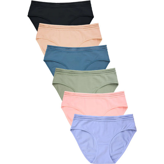 SOFRA LADIES COTTON BIKINI PANTY  6 PACK